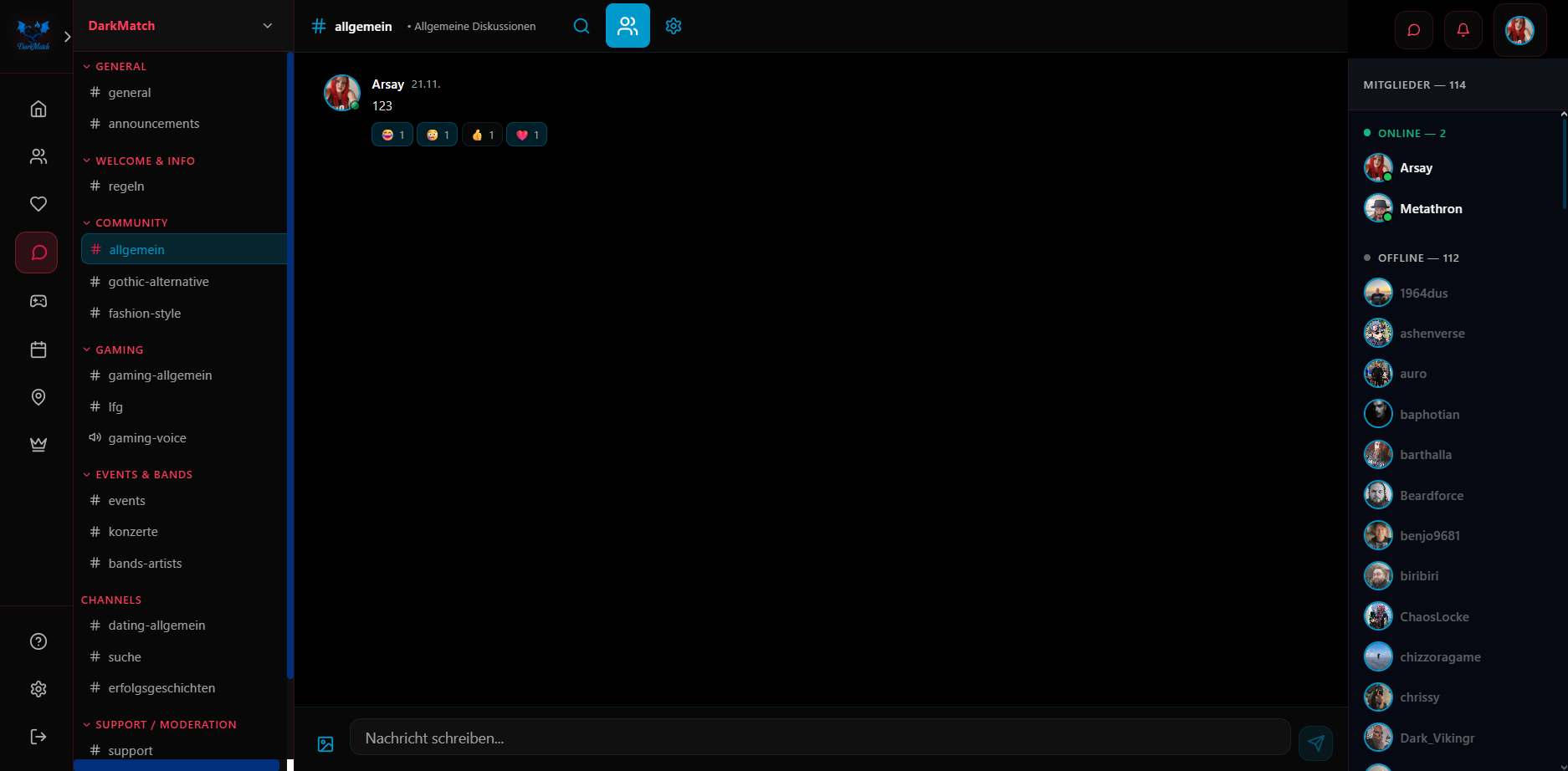 DarkMatch Video Chat und Messenger - Realtime-Kommunikation mit Voice und Video
